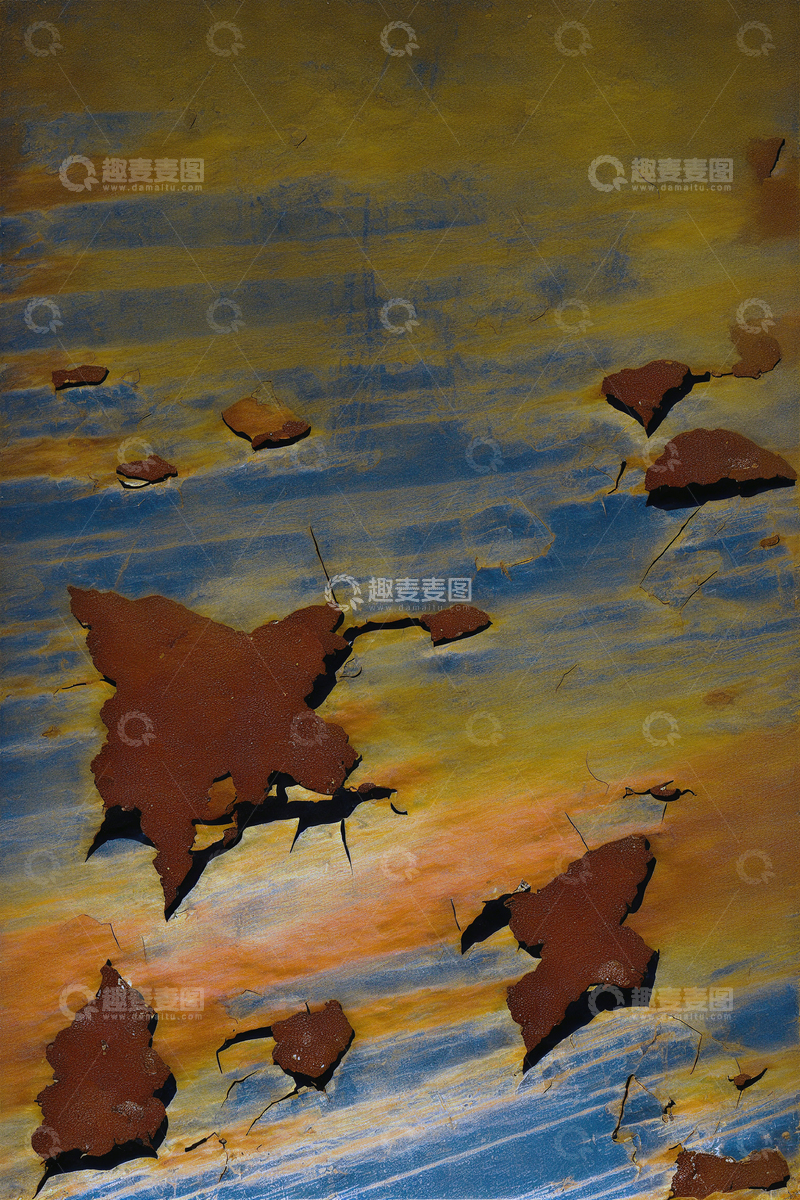 高清大图下载【趣麦麦图】金属氧化锈迹纹理斑驳素材01