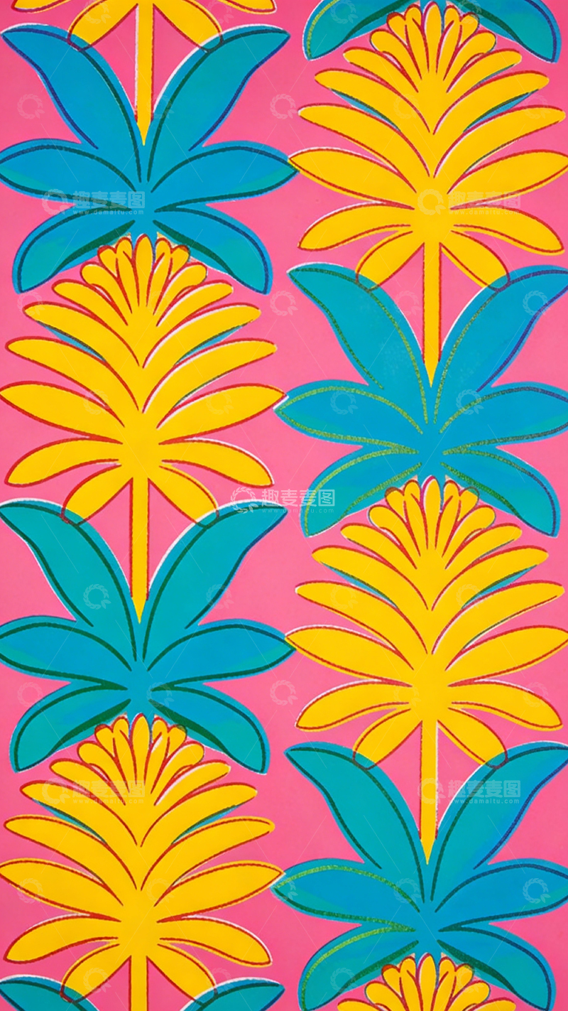 高清大图下载【趣麦麦图】热带风情鲜艳植物壁纸