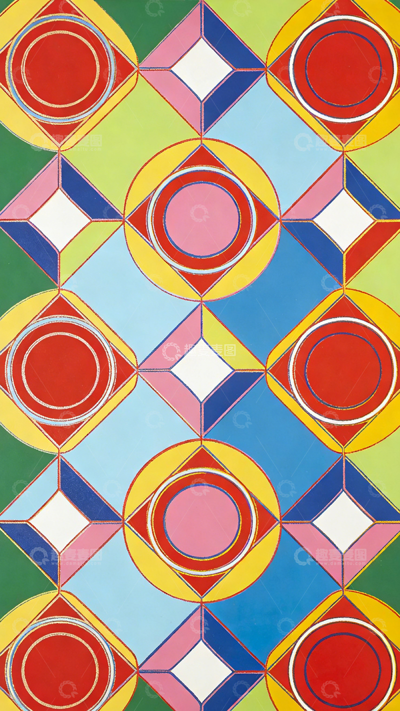 高清大图下载【趣麦麦图】几何图案色彩设计