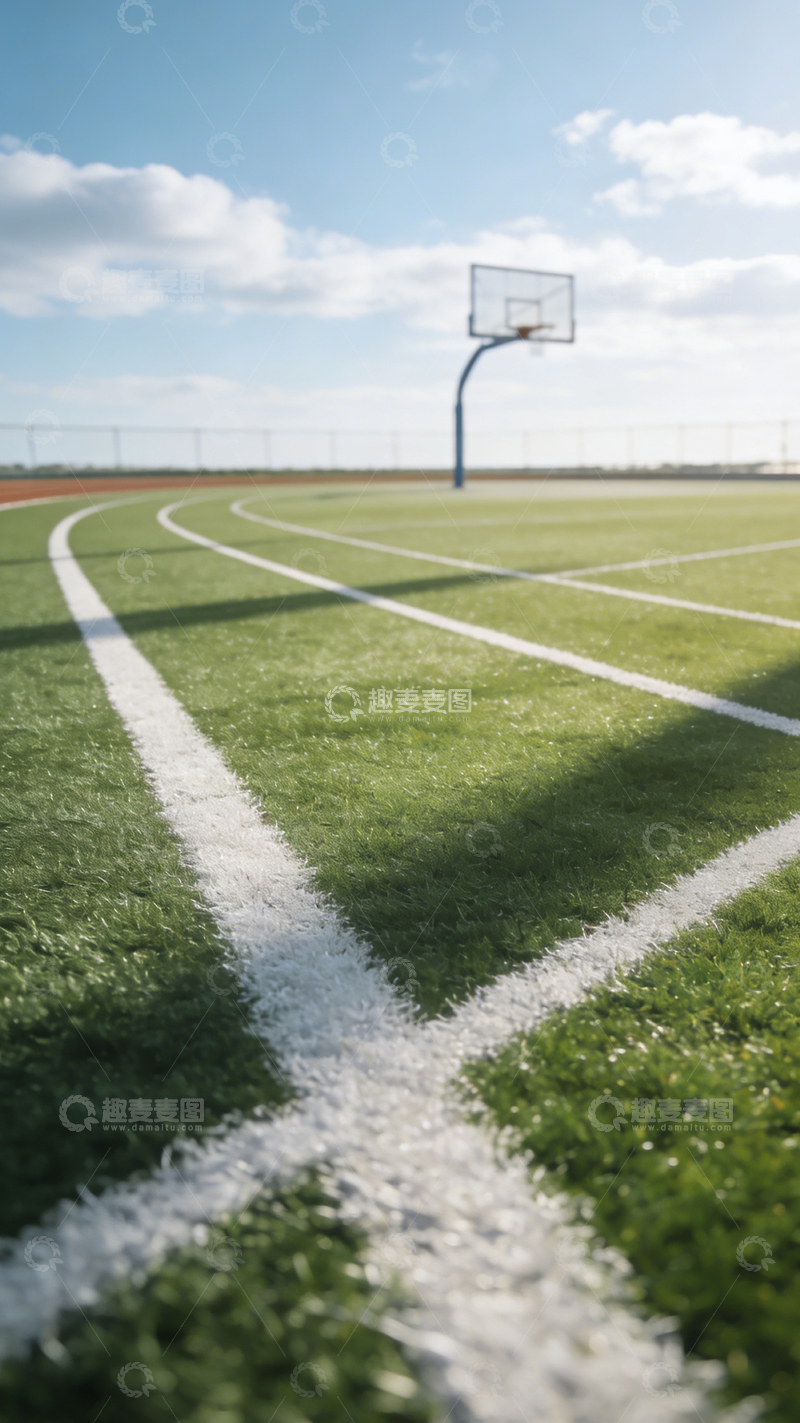高清大图下载【趣麦麦图】户外运动场篮球场景摄影