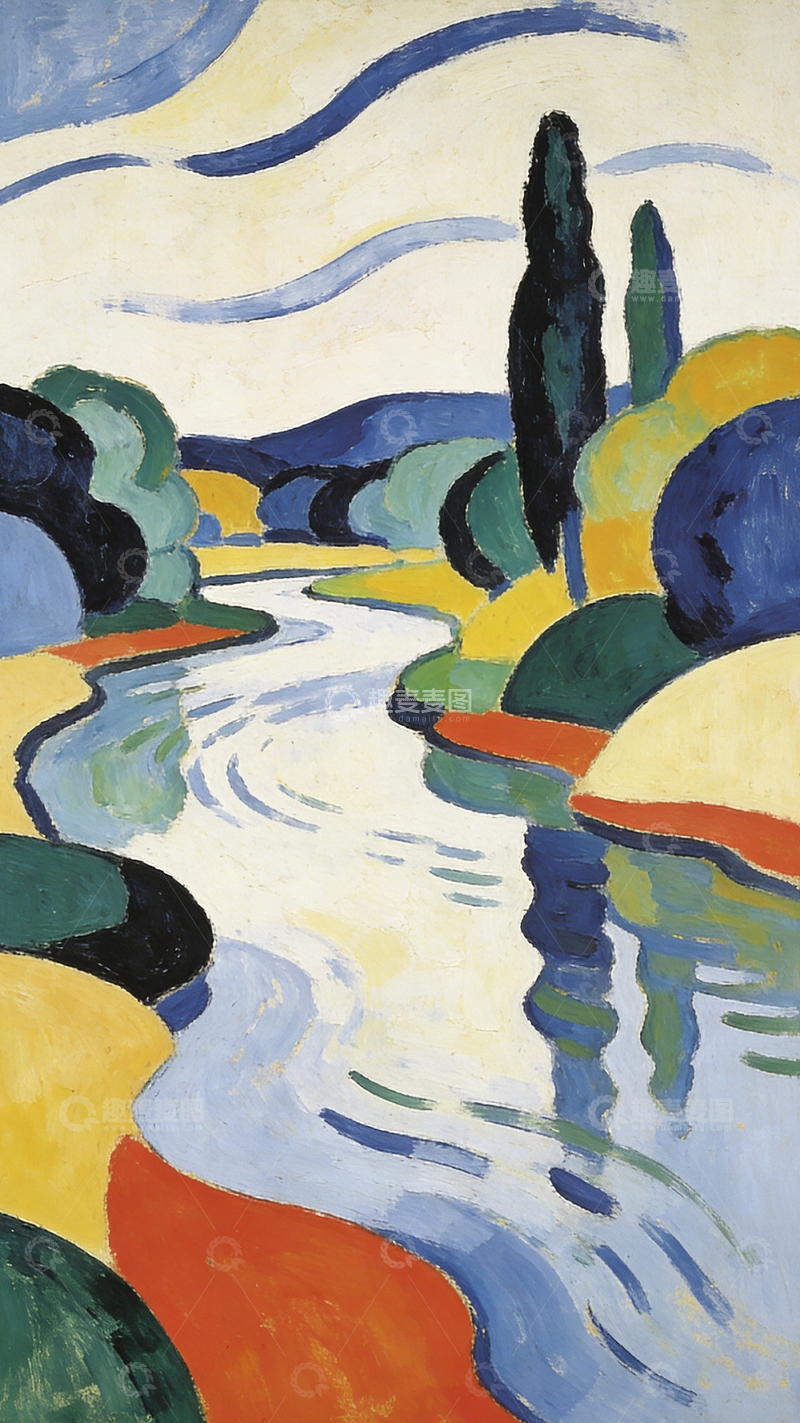 高清大图下载【趣麦麦图】现代风景色彩丰富油画