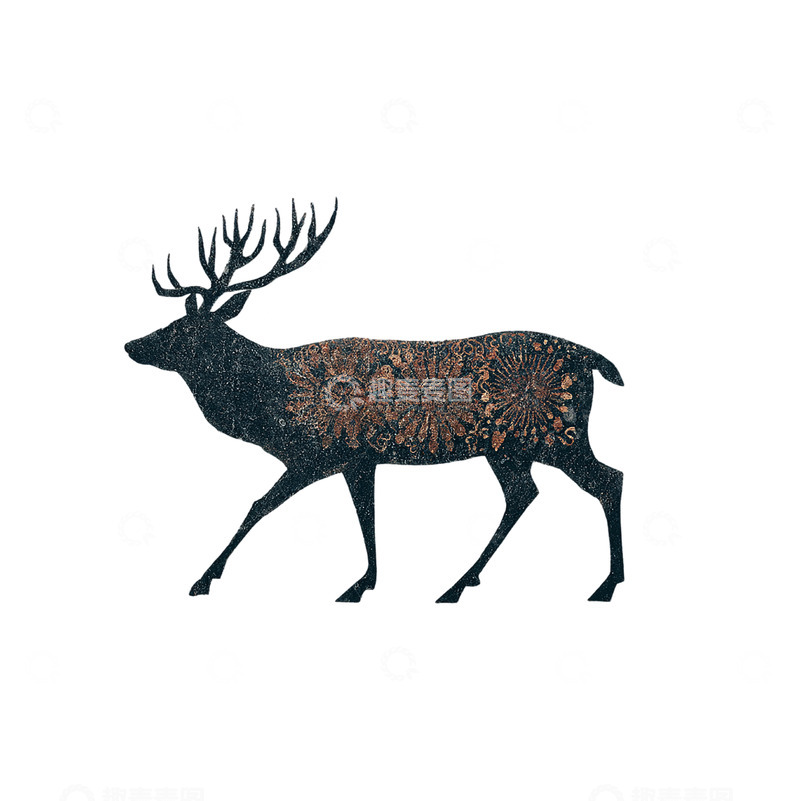 高清大图下载【趣麦麦图】星光闪烁的奇幻鹿兽