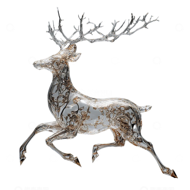 高清大图下载【趣麦麦图】透明幻影中的神秘麒麟