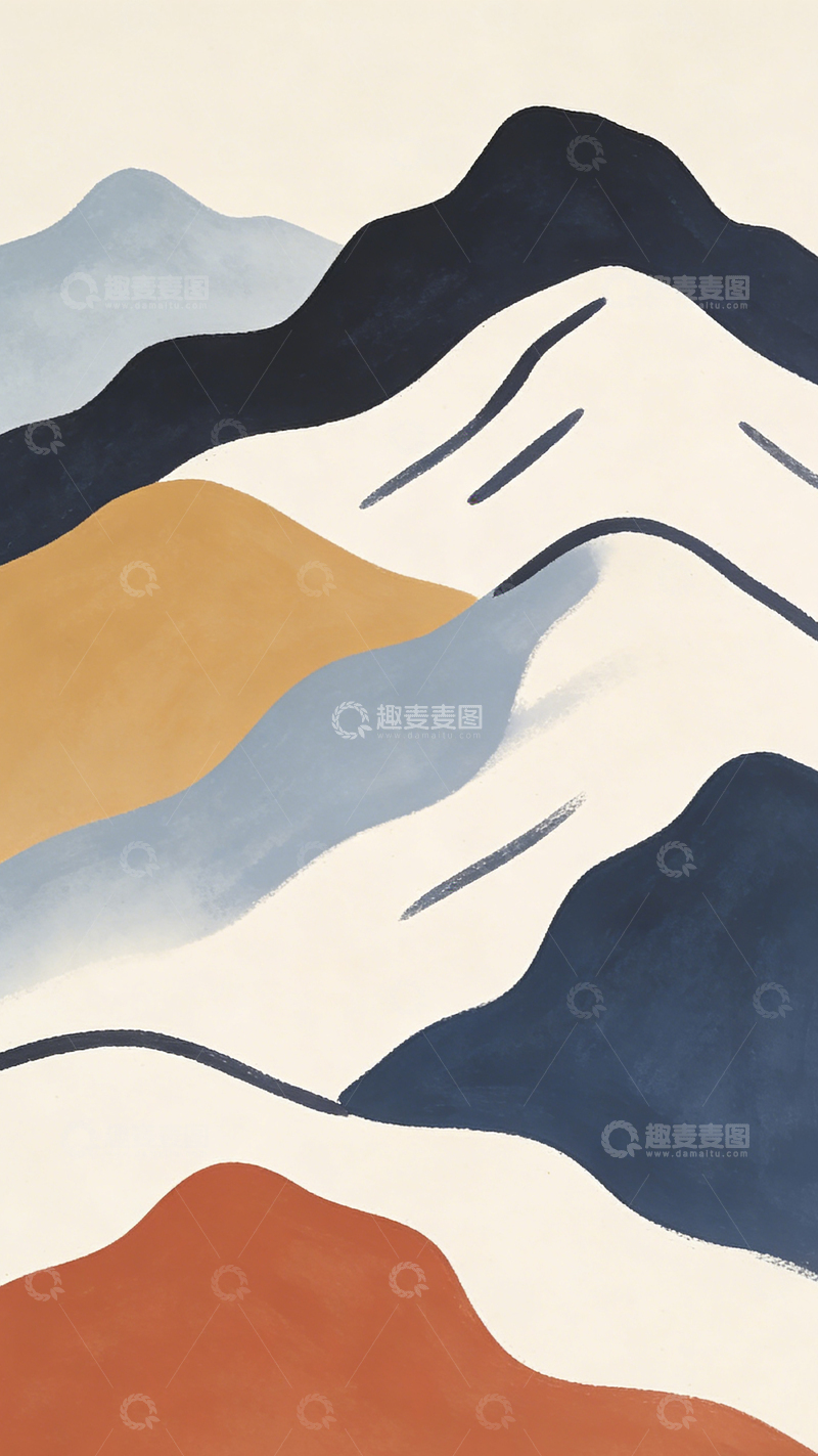 高清大图下载【趣麦麦图】抽象山水风景画