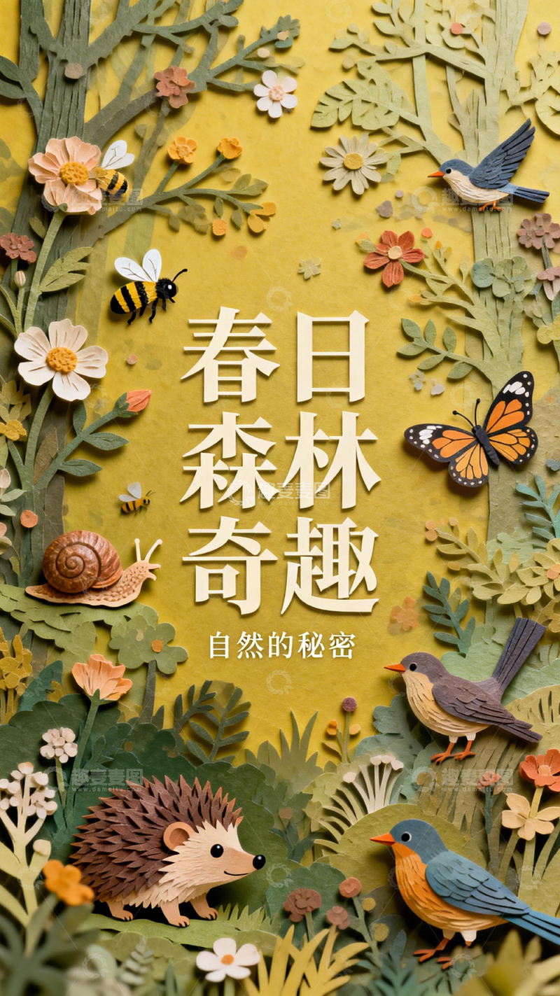 高清大图下载【趣麦麦图】春日森林奇趣