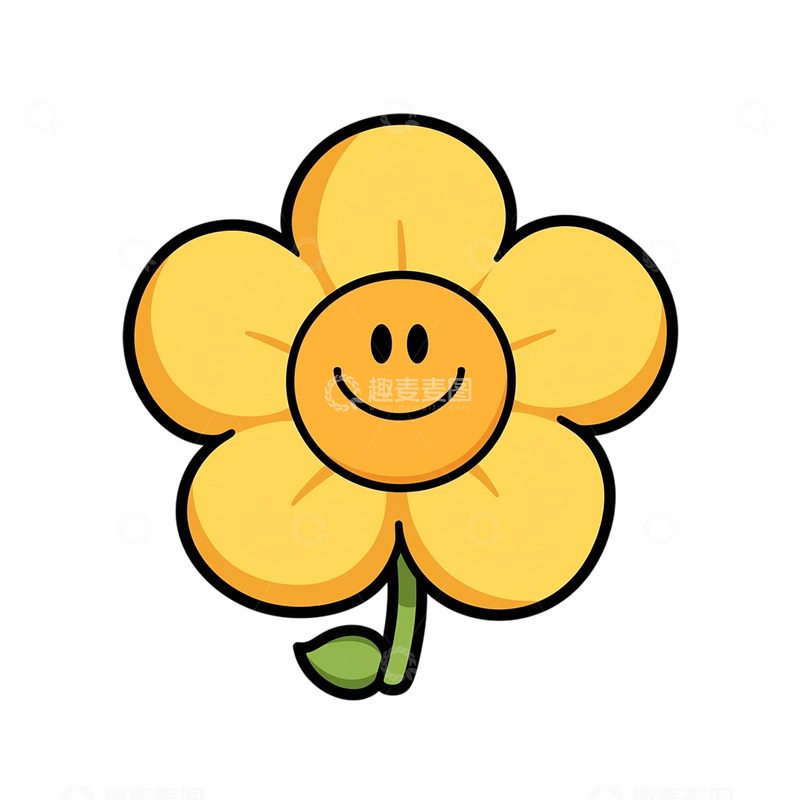 高清大图下载【趣麦麦图】笑脸盛开的花朵奇幻之旅