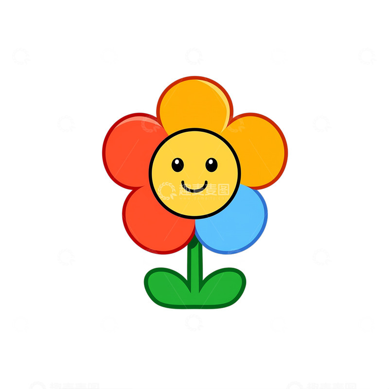 高清大图下载【趣麦麦图】彩色笑脸花的童话世界