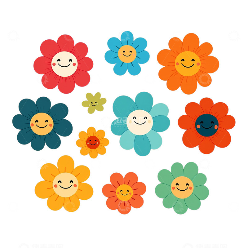 高清大图下载【趣麦麦图】微笑花海缤纷盛放奇幻梦境