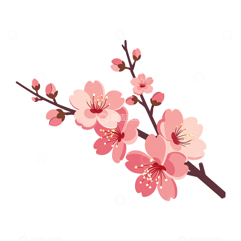 高清大图下载【趣麦麦图】春日桃花轻舞飞扬