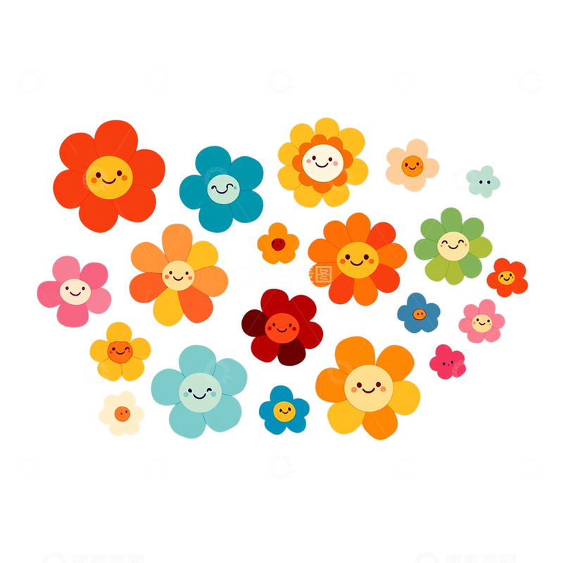 高清大图下载【趣麦麦图】彩色微笑花海的童话梦境