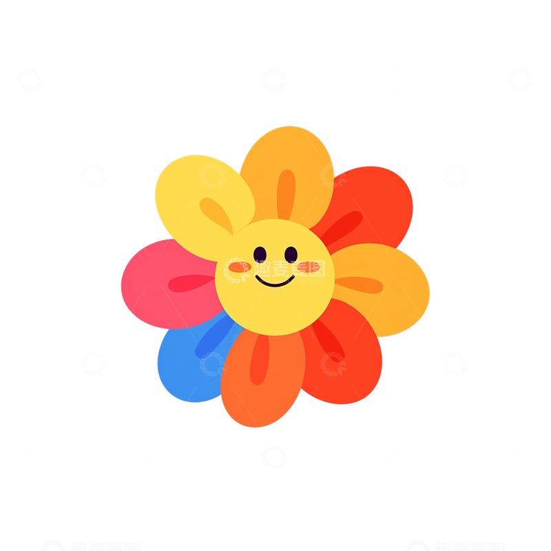 高清大图下载【趣麦麦图】彩虹笑颜花开童趣世界