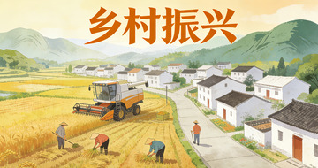 乡村振兴彩绘宣传海报素材