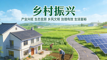 乡村振兴彩绘宣传海报