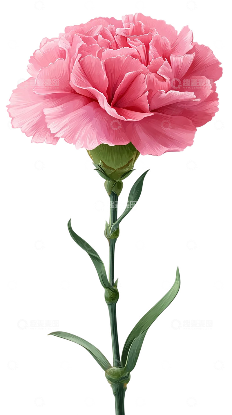 高清大图下载【趣麦麦图】粉色康乃馨的优雅诗篇