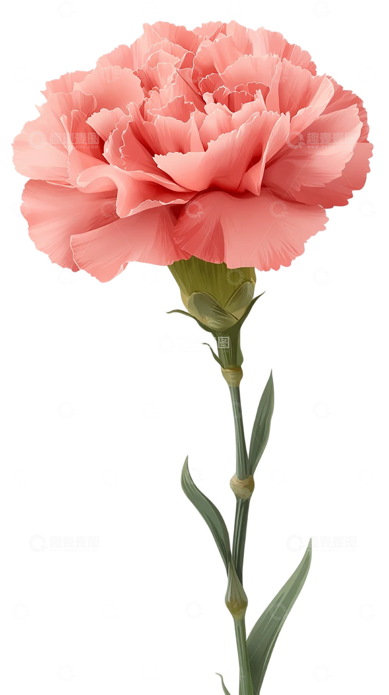 高清大图下载【趣麦麦图】粉色康乃馨的梦幻盛开