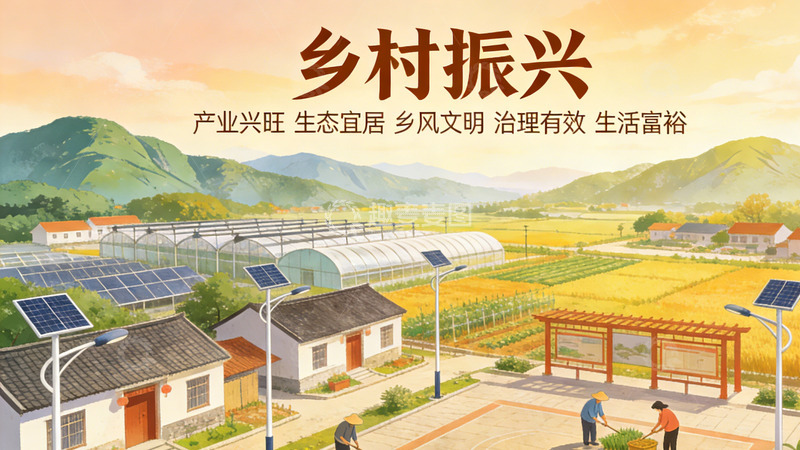 高清大图下载【趣麦麦图】乡村振兴海报设计素材