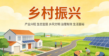 乡村振兴田园风光海报设计