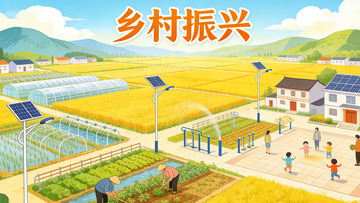 乡村振兴插画宣传海报设计
