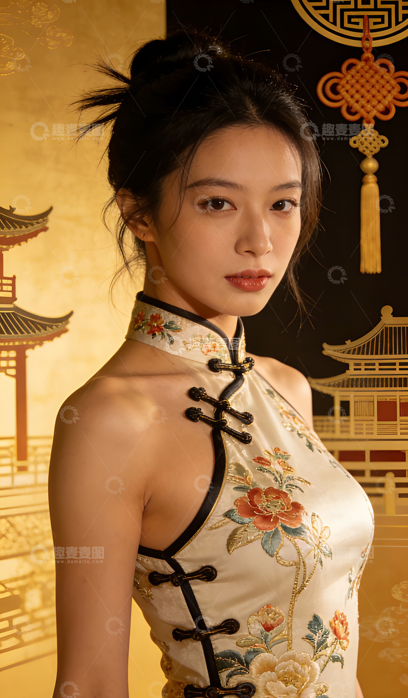 高清大图下载【趣麦麦图】旗袍美人古风摄影
