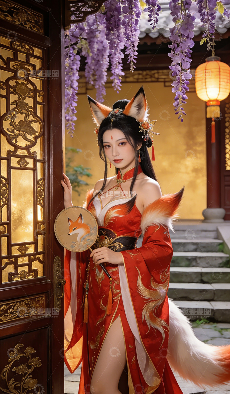 高清大图下载【趣麦麦图】古风汉服狐狸角色扮演写真