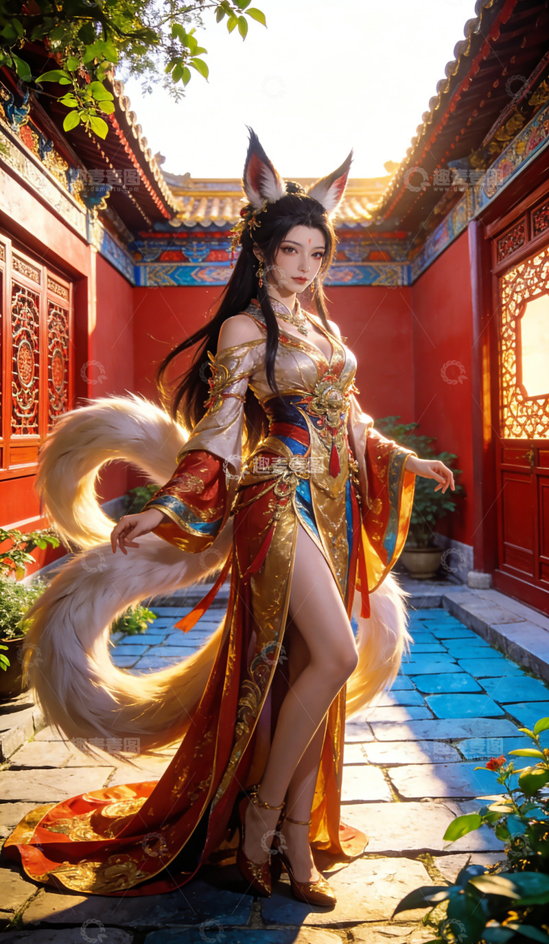 高清大图下载【趣麦麦图】古风狐仙美女cosplay写真