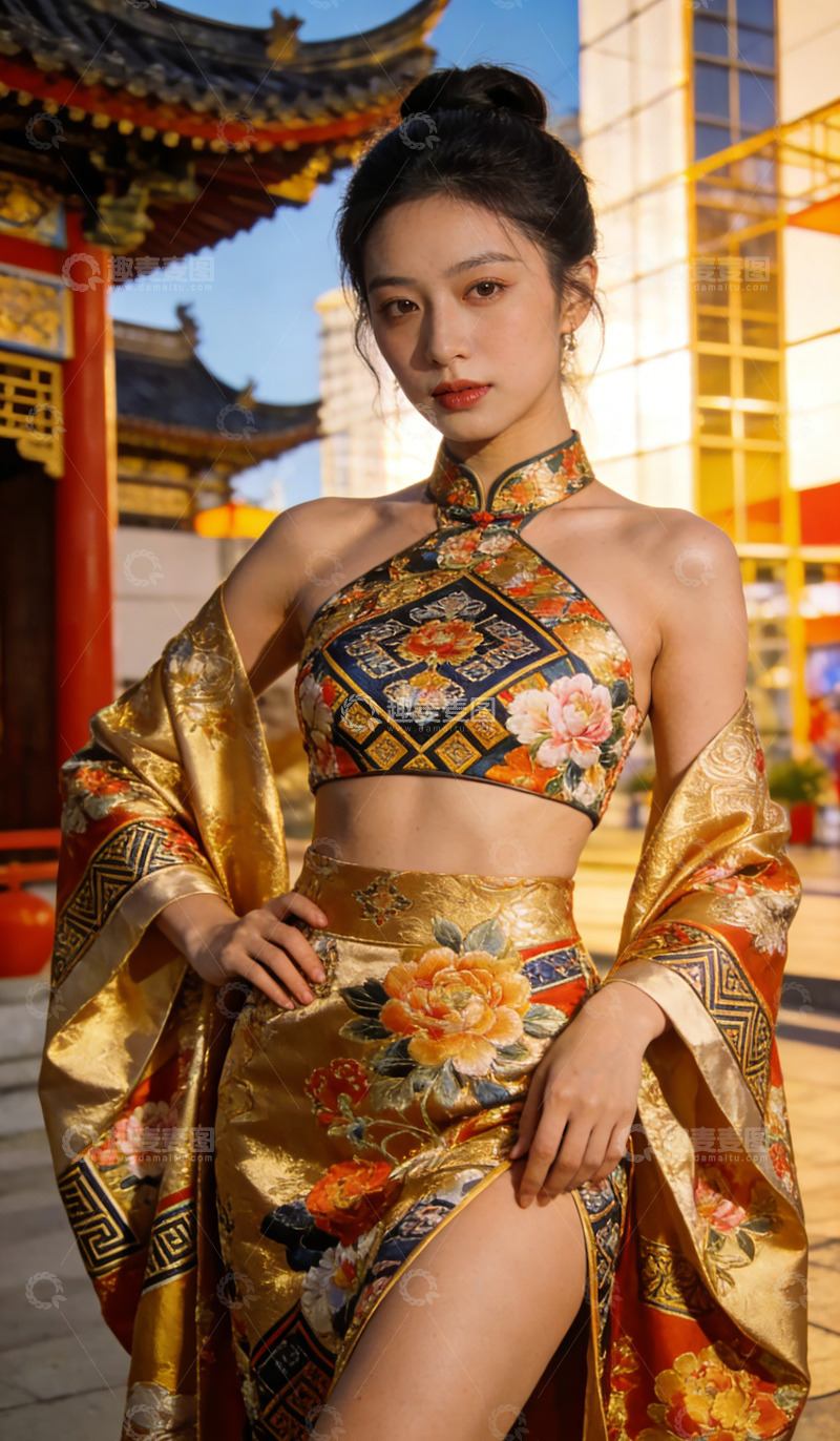 高清大图下载【趣麦麦图】传统服饰模特摄影