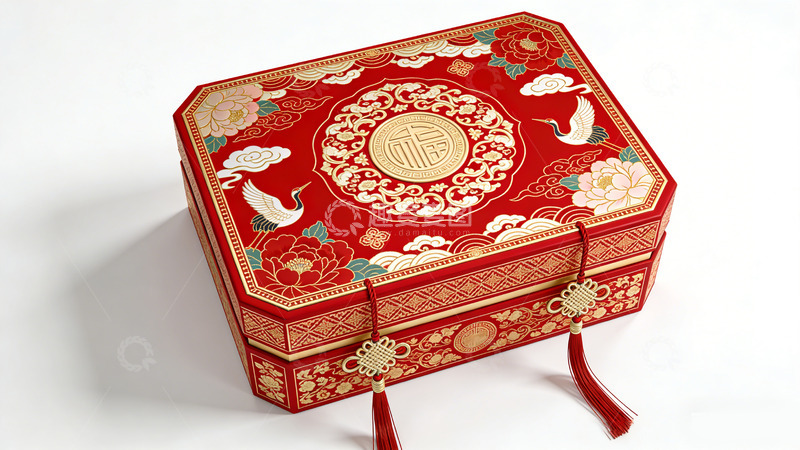高清大图下载【趣麦麦图】红色喜庆礼盒装饰设计素材