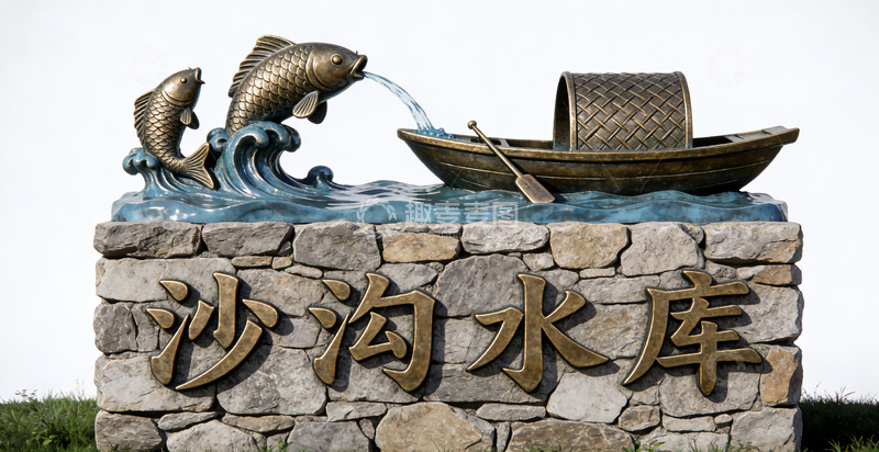 高清大图下载【趣麦麦图】沙沟水库景观小品