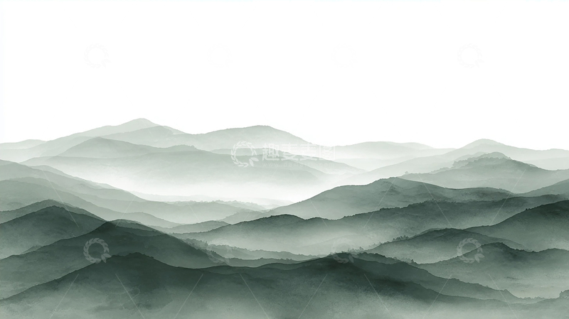 高清大图下载【趣麦麦图】起伏山峦云海奇观