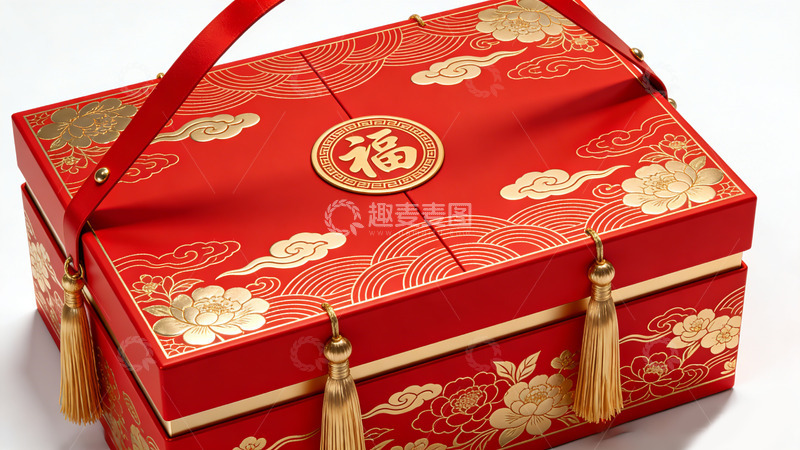高清大图下载【趣麦麦图】喜庆中国风礼盒包装设计素材