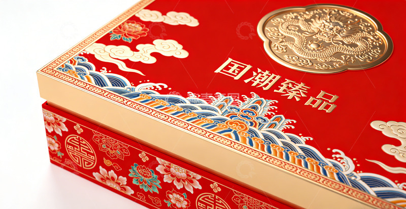 高清大图下载【趣麦麦图】国潮臻品礼盒包装设计素材