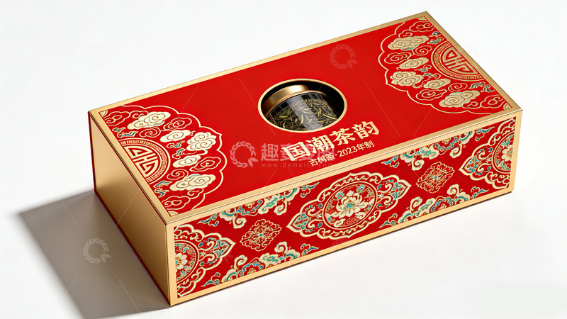 高清大图下载【趣麦麦图】国潮茶韵礼盒设计