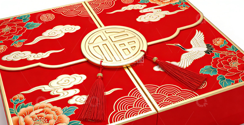 高清大图下载【趣麦麦图】喜庆中国风礼盒包装设计