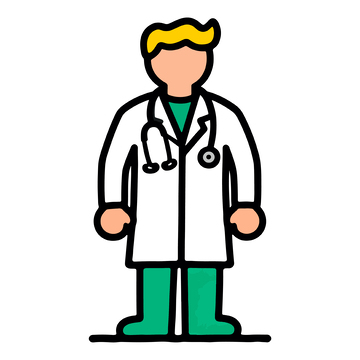 简笔画医生形象医疗职业图标