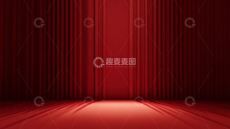 高清大图下载【趣麦麦图】红色梦境深邃空间