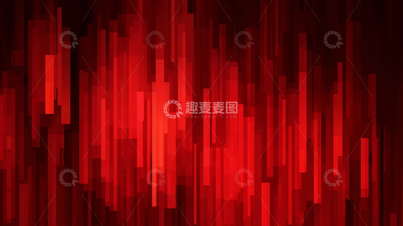 高清大图下载【趣麦麦图】红色光影拼贴的未来都市