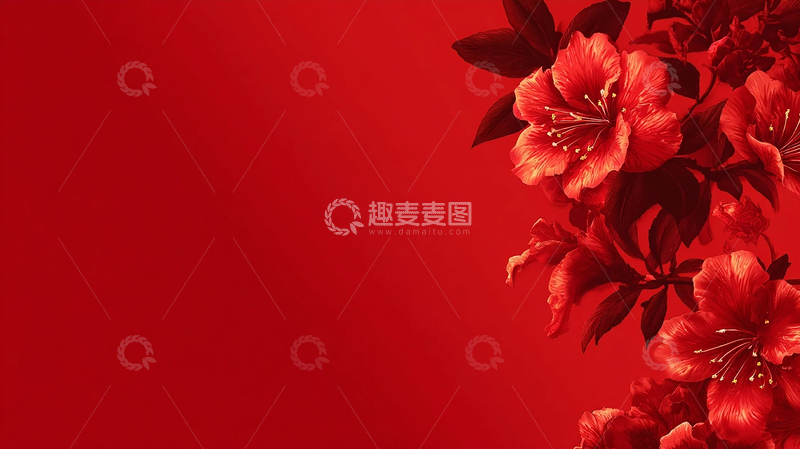 高清大图下载【趣麦麦图】火红花海惊艳时光流转