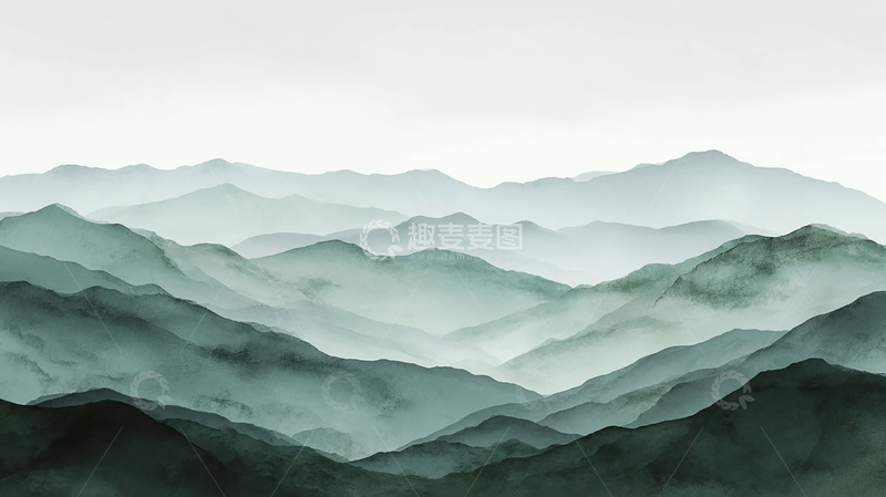 高清大图下载【趣麦麦图】迷幻云海山峦梦境