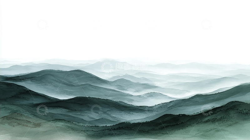 高清大图下载【趣麦麦图】波澜起伏的山丘梦境