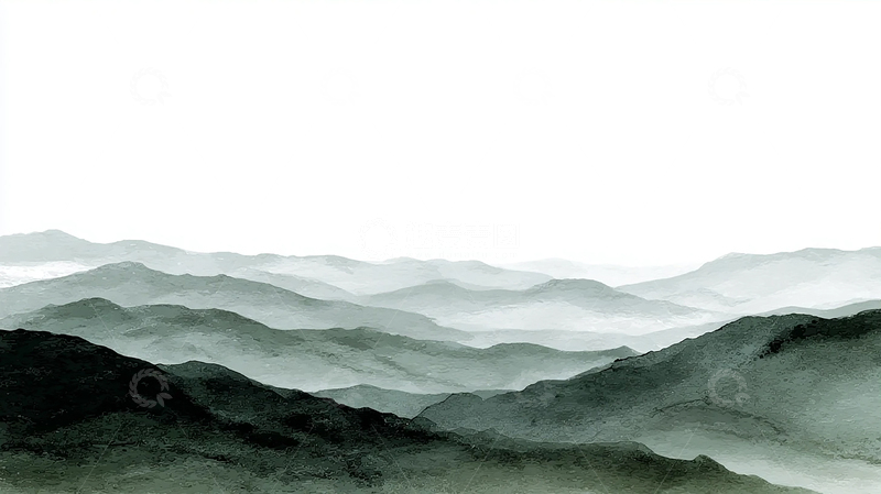 高清大图下载【趣麦麦图】迷离山峦的诗意画卷