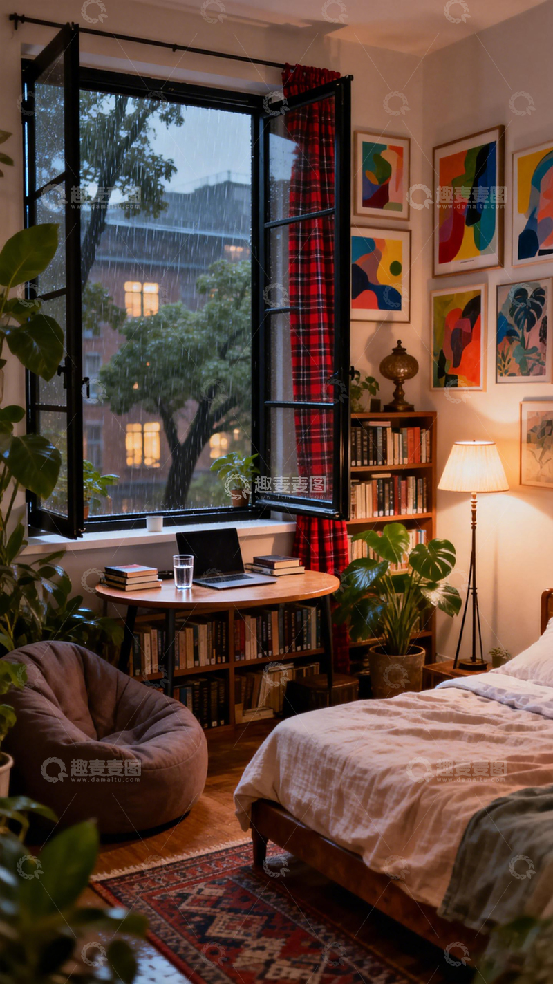 高清大图下载【趣麦麦图】温馨居家书房装饰设计