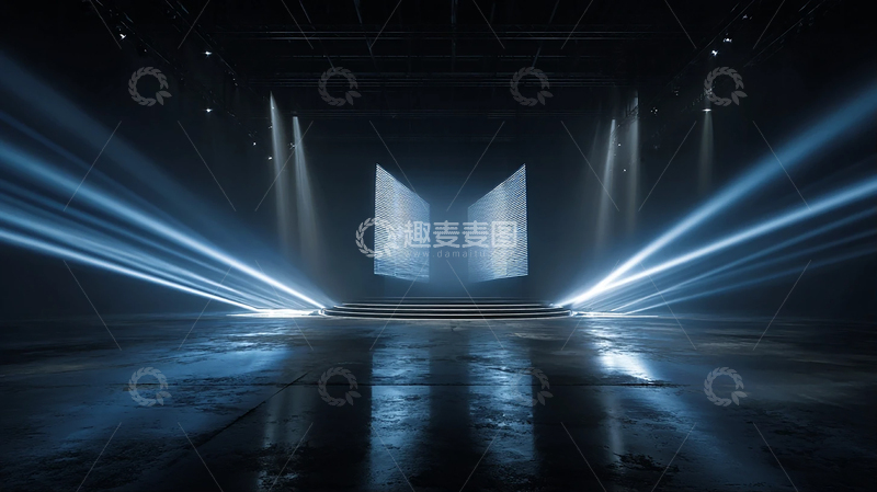 高清大图下载【趣麦麦图】极昼光影交织的舞台奇观