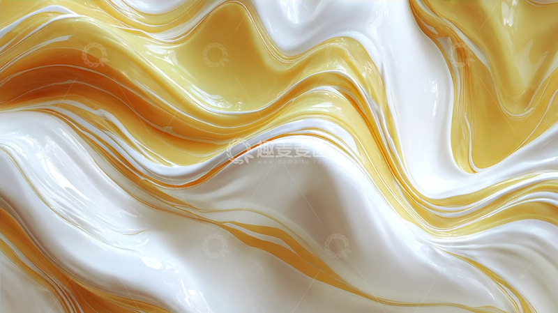 高清大图下载【趣麦麦图】流动的金色梦境