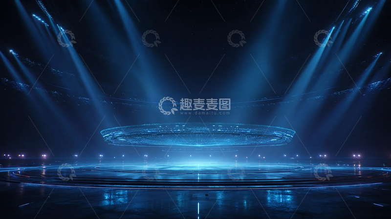 高清大图下载【趣麦麦图】光束穿梭于虚拟空间之中