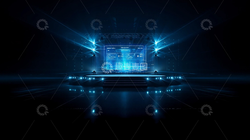 高清大图下载【趣麦麦图】星际光影的未来舞台