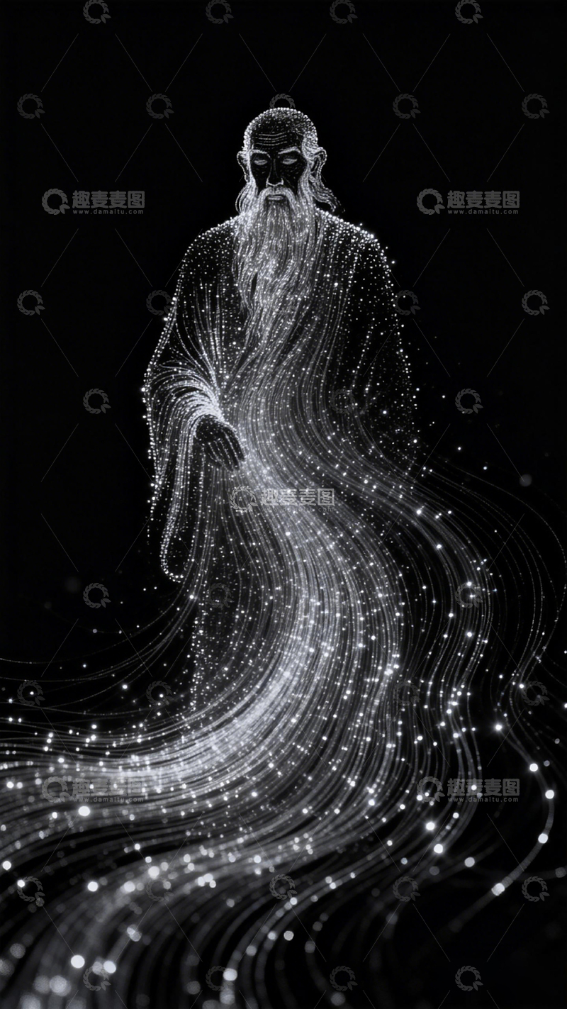 高清大图下载【趣麦麦图】星光人物抽象艺术数字绘画