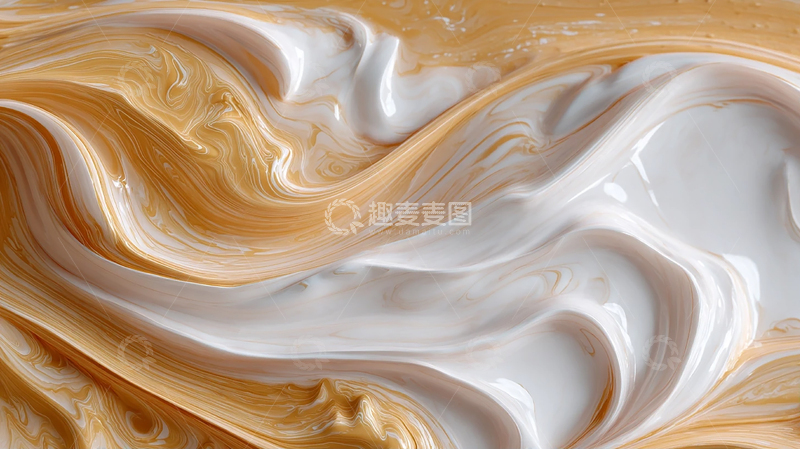 高清大图下载【趣麦麦图】乳白与金棕的梦幻交织