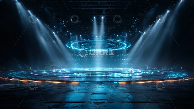 高清大图下载【趣麦麦图】星际幻境中的蓝色光环