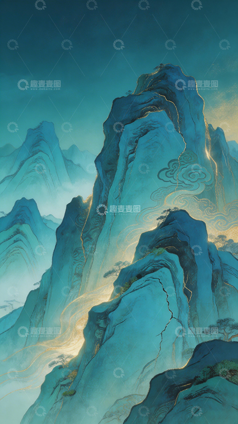 高清大图下载【趣麦麦图】山水水墨画古风意境壁纸