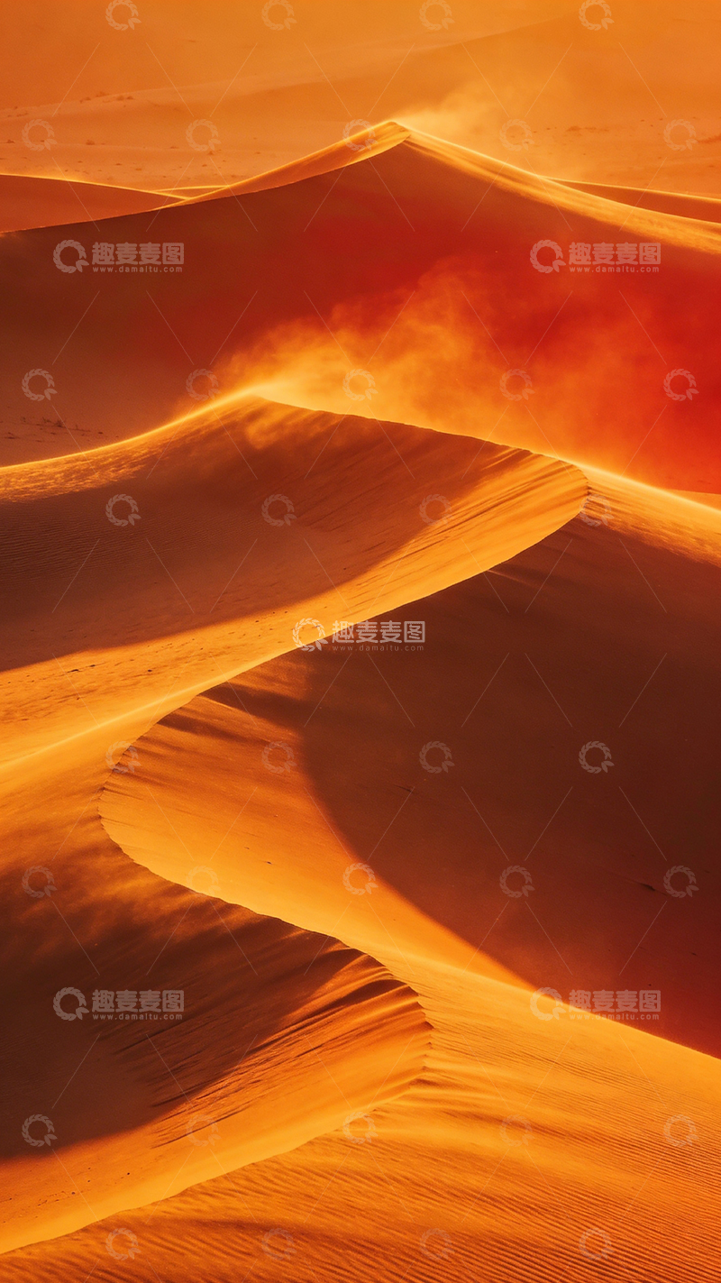 高清大图下载【趣麦麦图】沙漠光影美景摄影图片